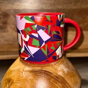 Starbucks TEAVANA Colorful Geometric Design Coffee‎ Mug 12 fl oz Stoneware